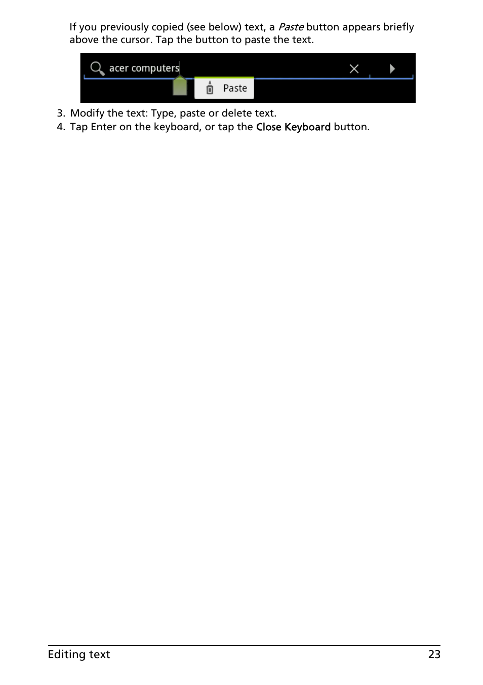 Acer A200 User Manual | Page 23 / 58