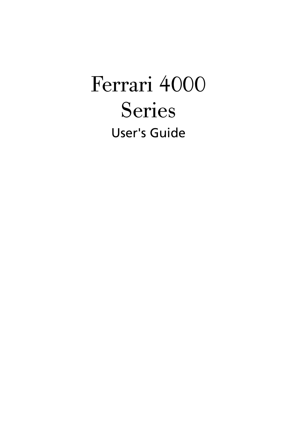 Acer Ferrari 4000 User Manual | 67 pages