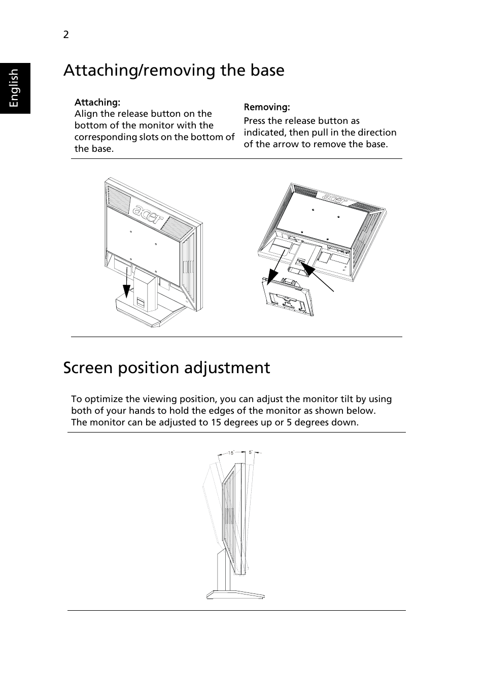 Acer V193L User Manual | Page 16 / 28
