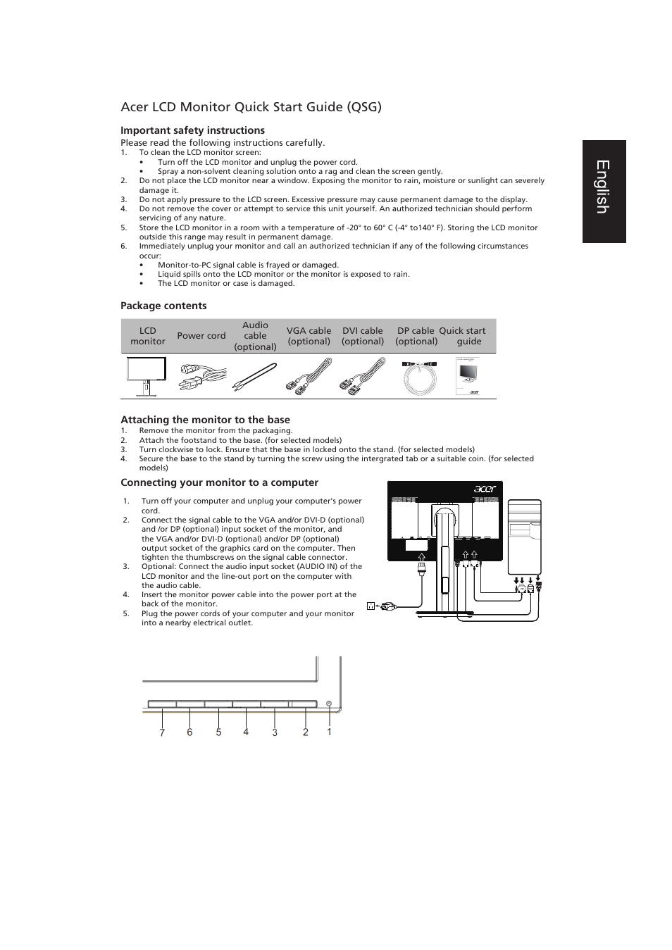 Acer B226HQL User Manual | 4 pages