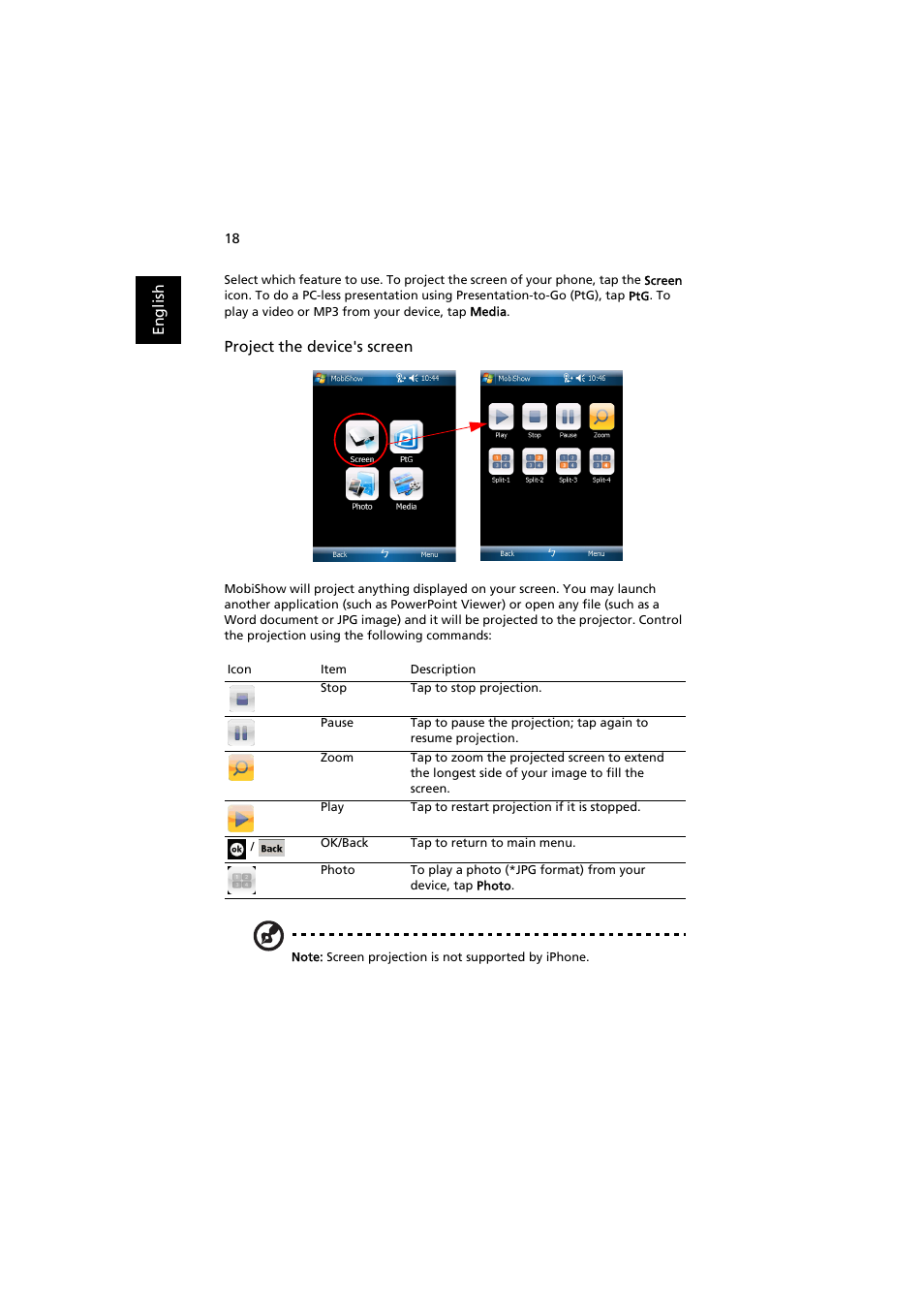 Acer P7203B User Manual | Page 18 / 50