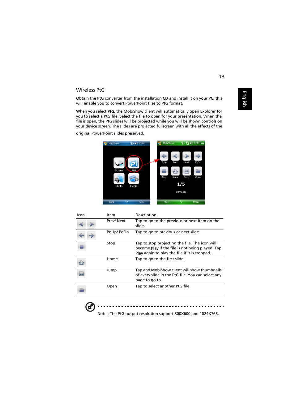 Acer P7203B User Manual | Page 19 / 50