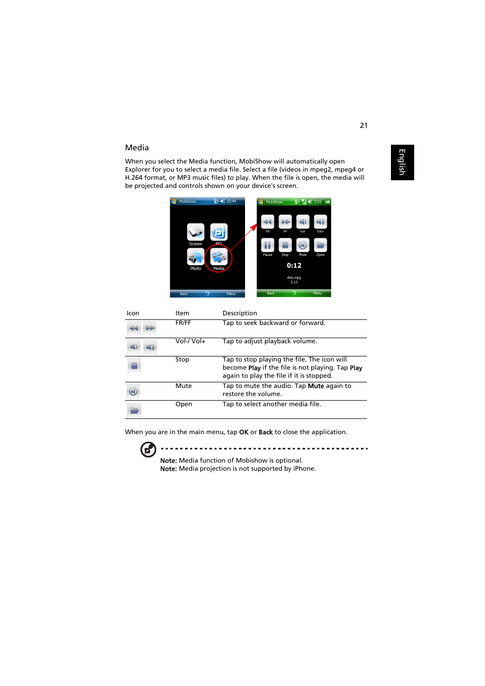 Acer P7203B User Manual | Page 21 / 50