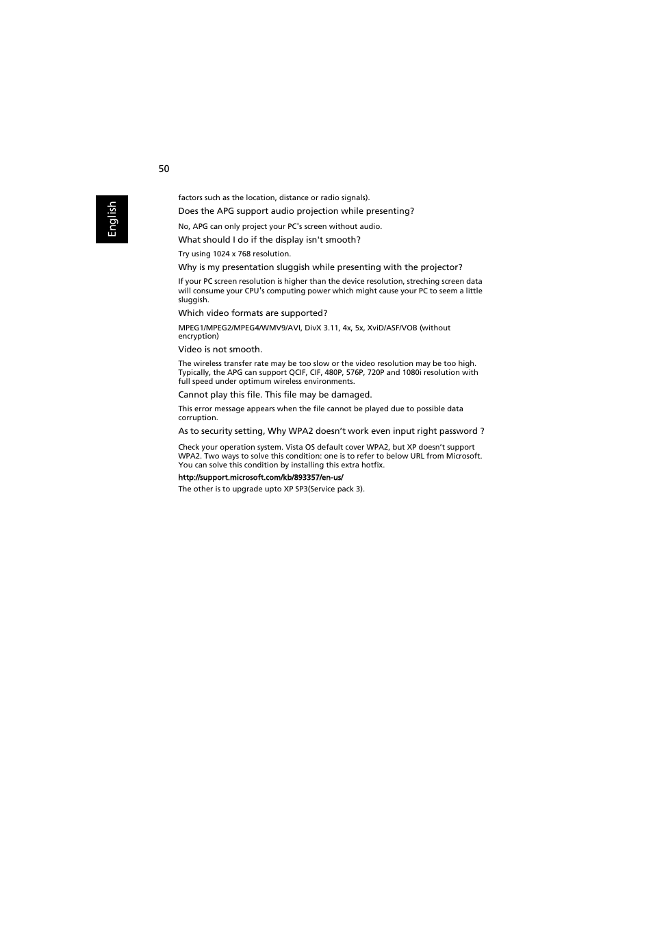 Acer P7203B User Manual | Page 50 / 50