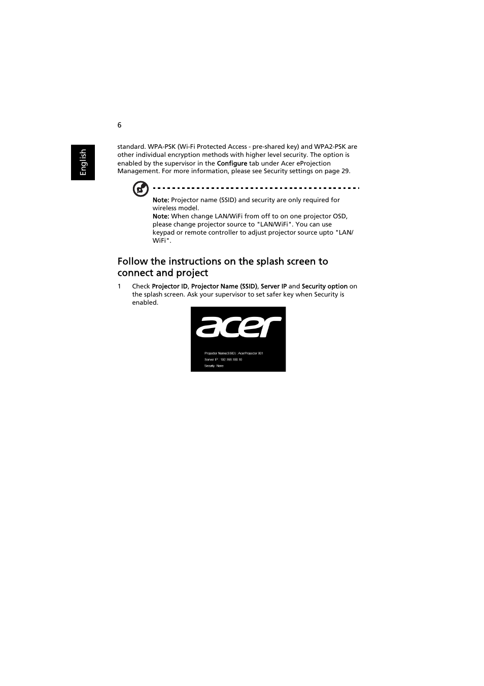 Acer P7203B User Manual | Page 6 / 50