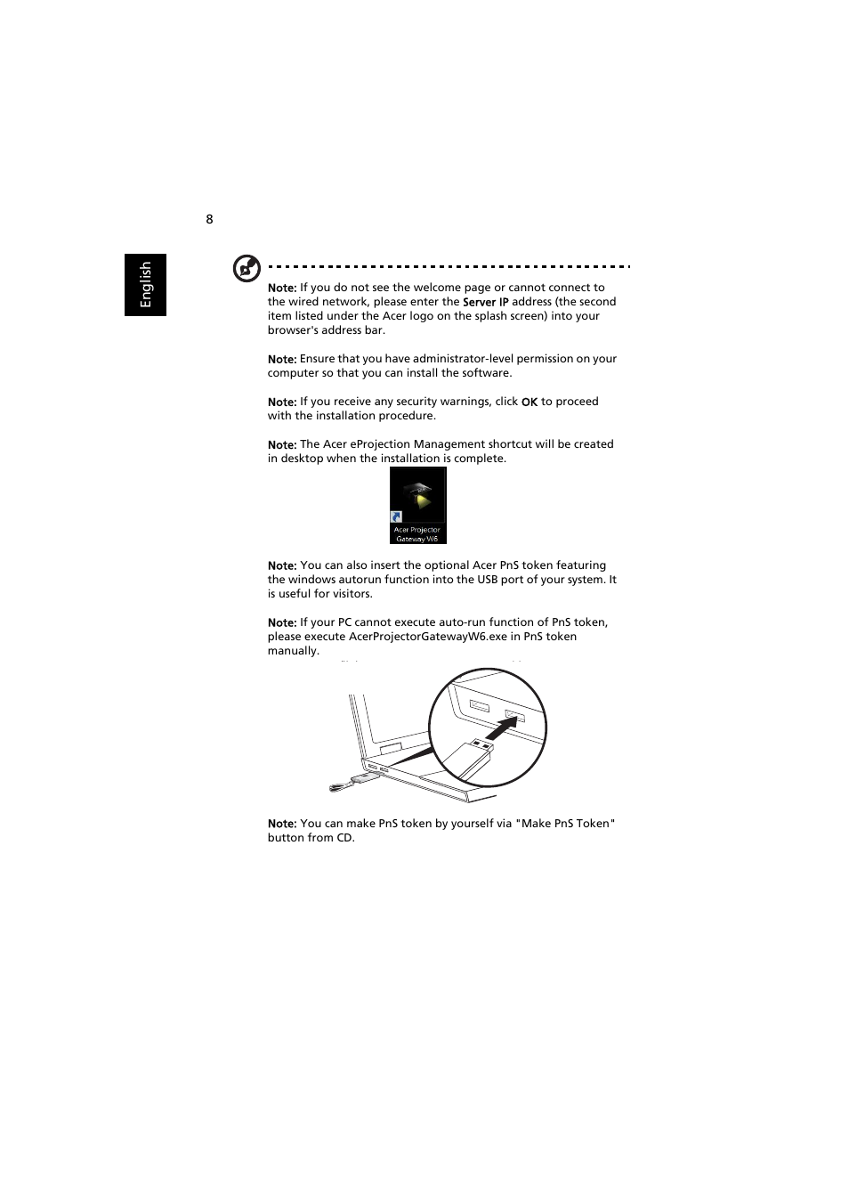Acer P7203B User Manual | Page 8 / 50