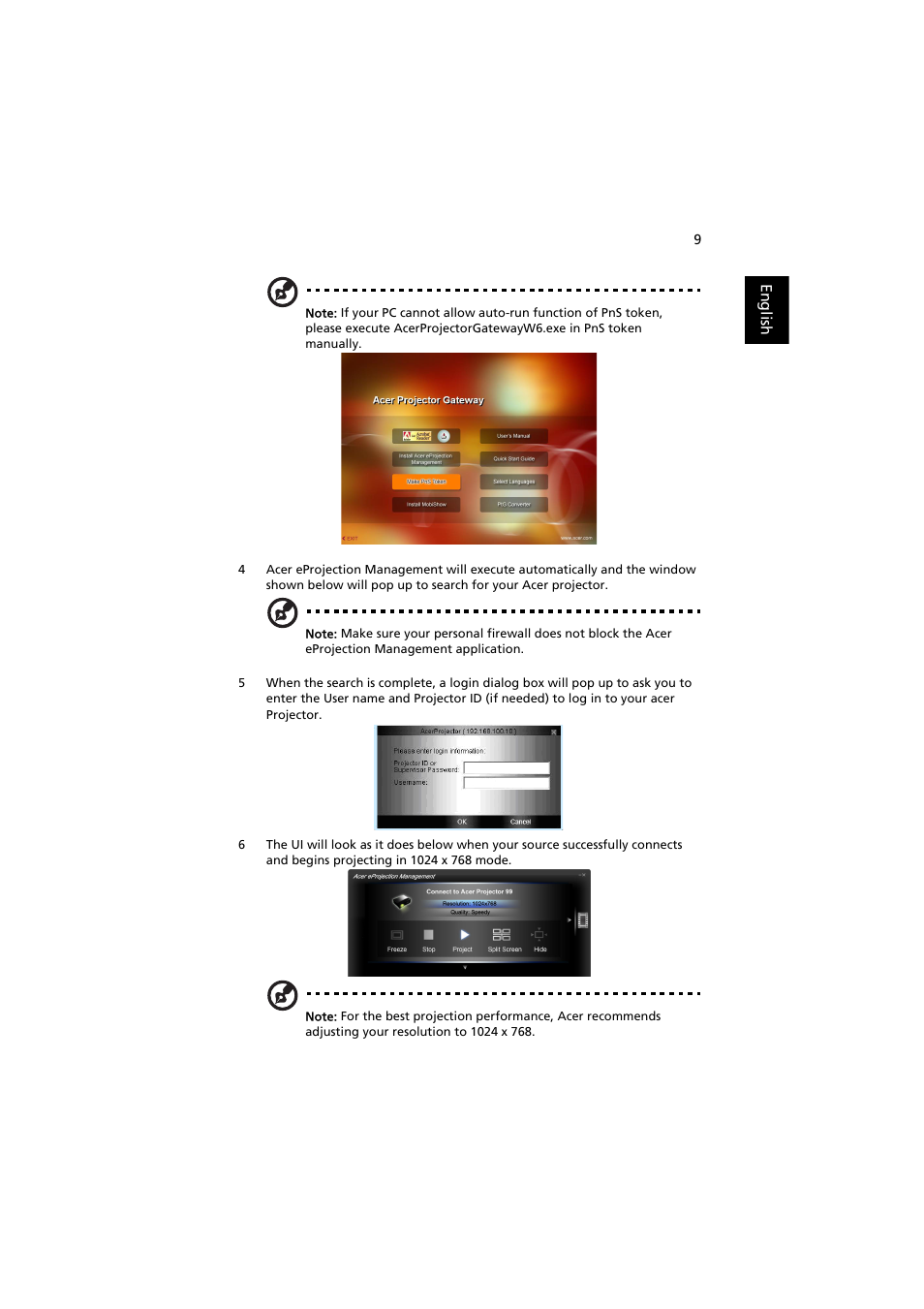 Acer P7203B User Manual | Page 9 / 50