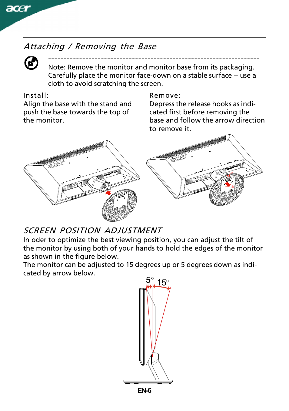 Acer P205H User Manual | Page 7 / 24