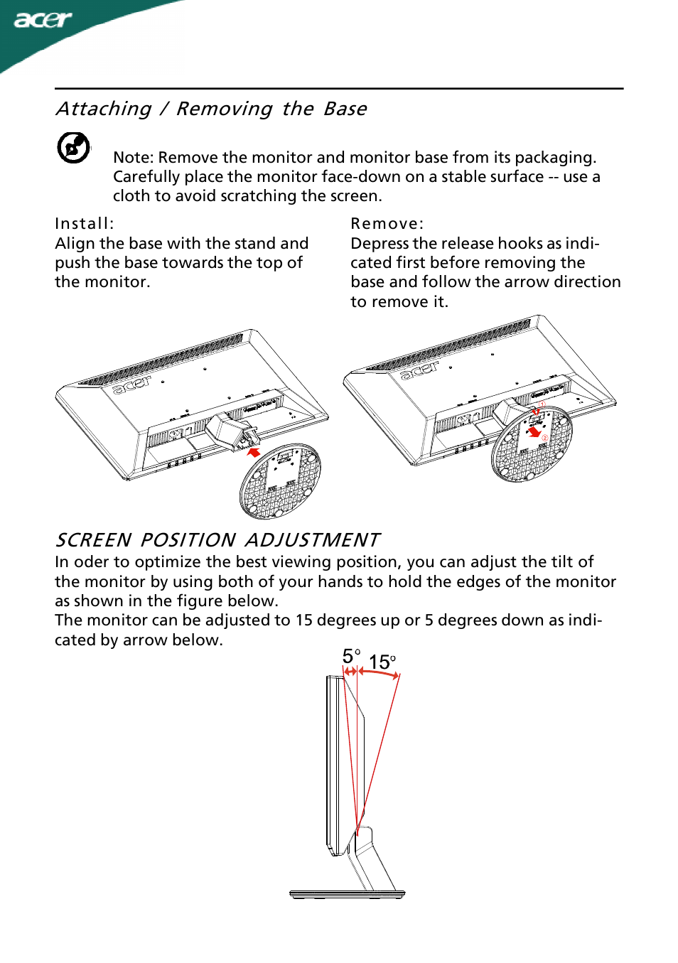 Acer P185H User Manual | Page 7 / 23