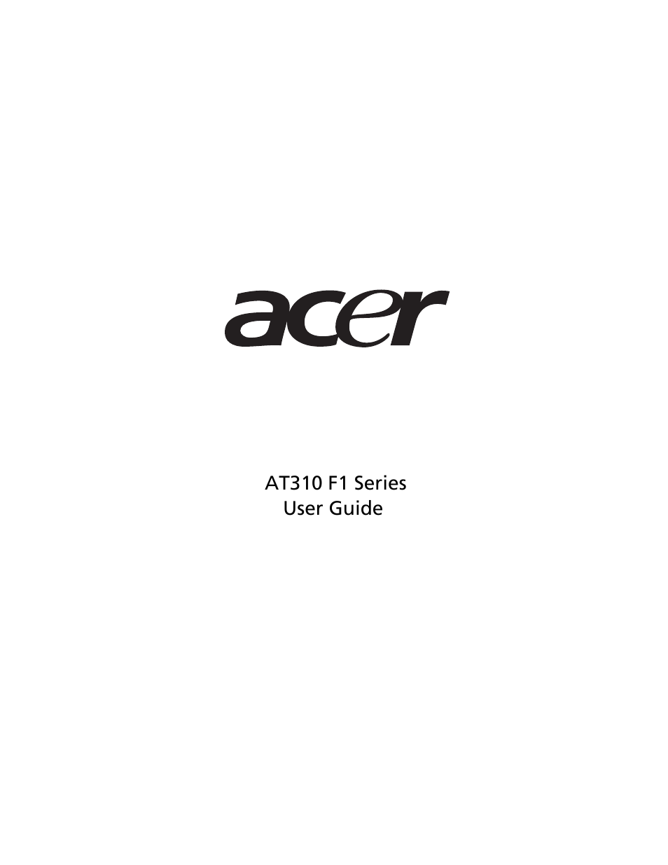 Acer AT310 F1 User Manual | 176 pages