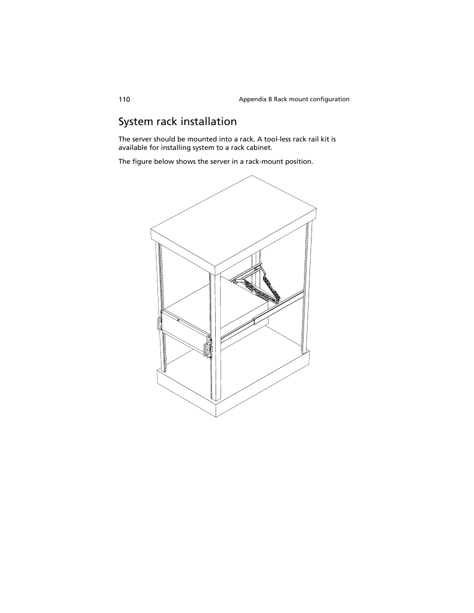 System rack installation | Acer AT310 F1 User Manual | Page 128 / 176