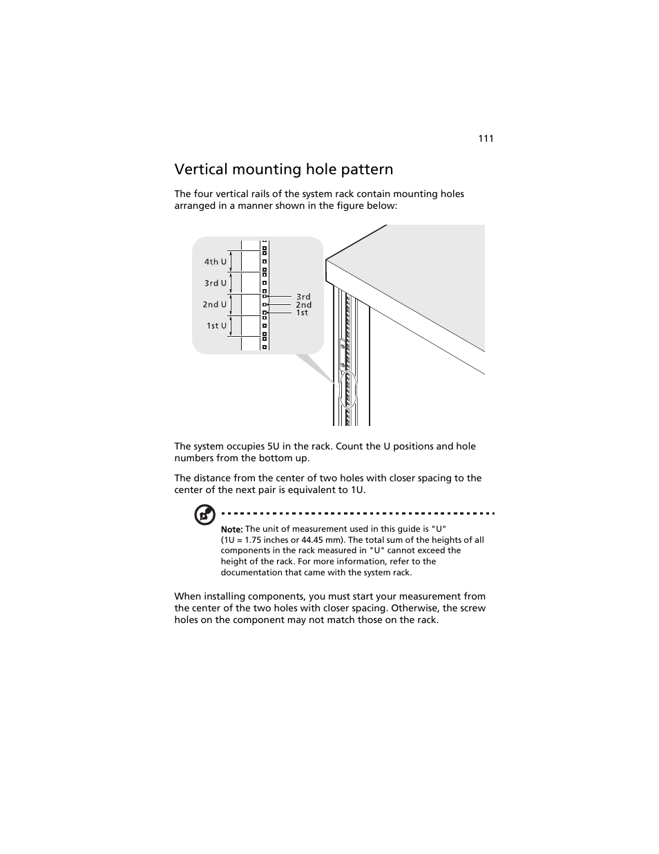 Vertical mounting hole pattern | Acer AT310 F1 User Manual | Page 129 / 176
