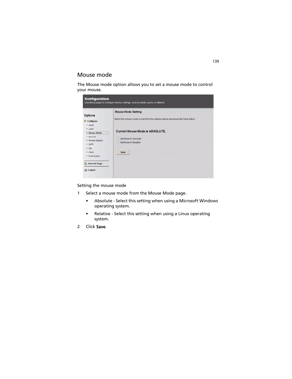 Mouse mode | Acer AT310 F1 User Manual | Page 157 / 176