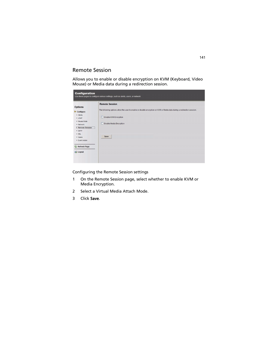 Remote session | Acer AT310 F1 User Manual | Page 159 / 176