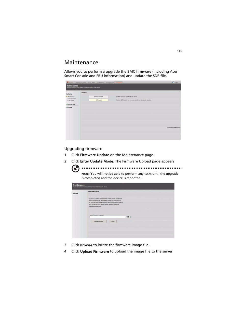 Maintenance | Acer AT310 F1 User Manual | Page 167 / 176