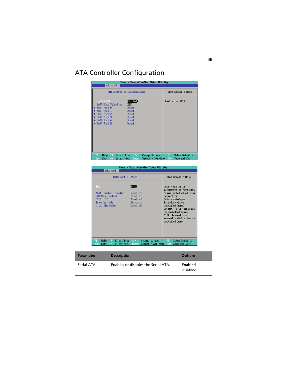 Ata controller configuration | Acer AT310 F1 User Manual | Page 87 / 176