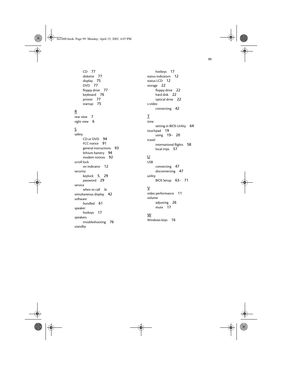 Acer Aspire 1400 User Manual | Page 109 / 110