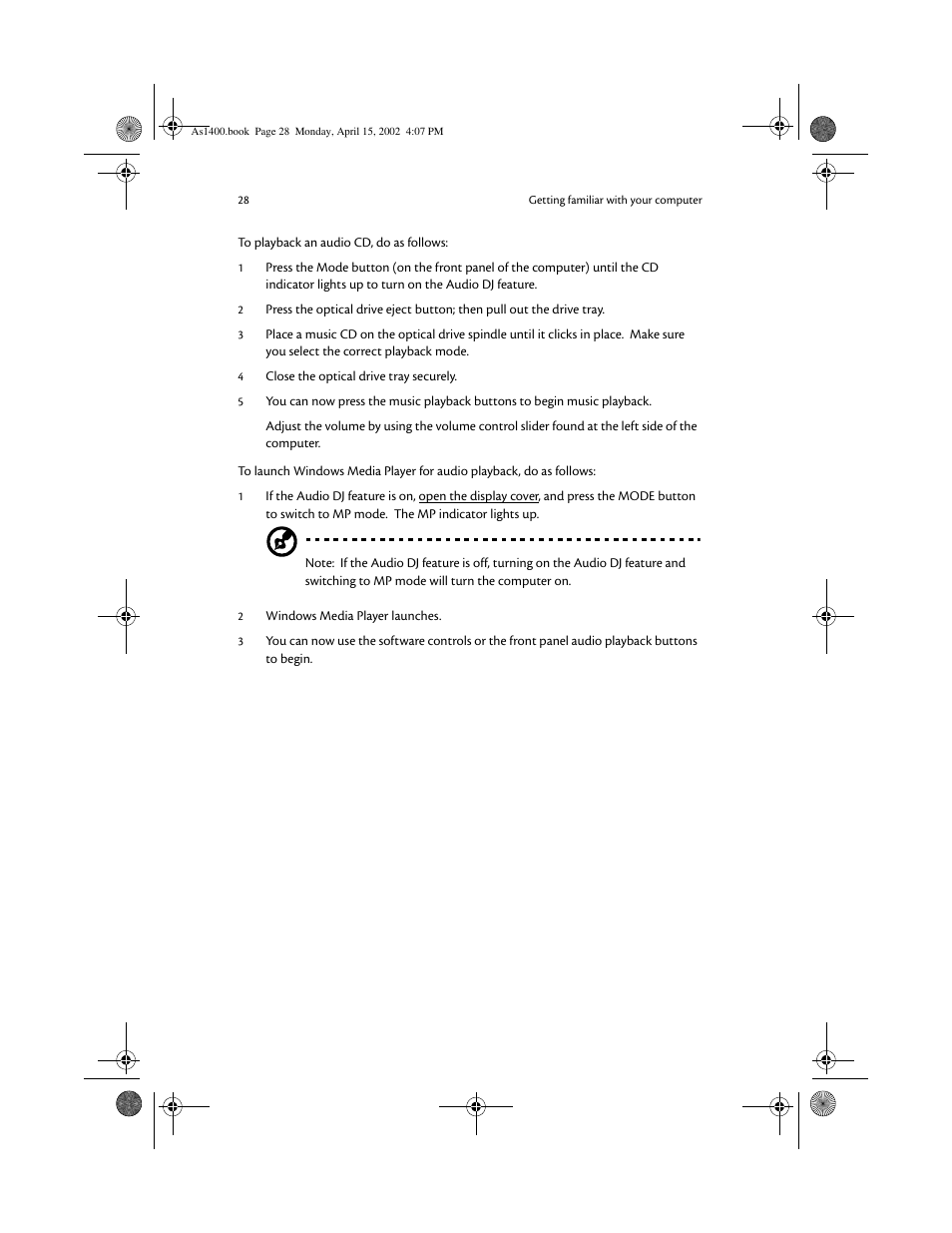 Acer Aspire 1400 User Manual | Page 38 / 110