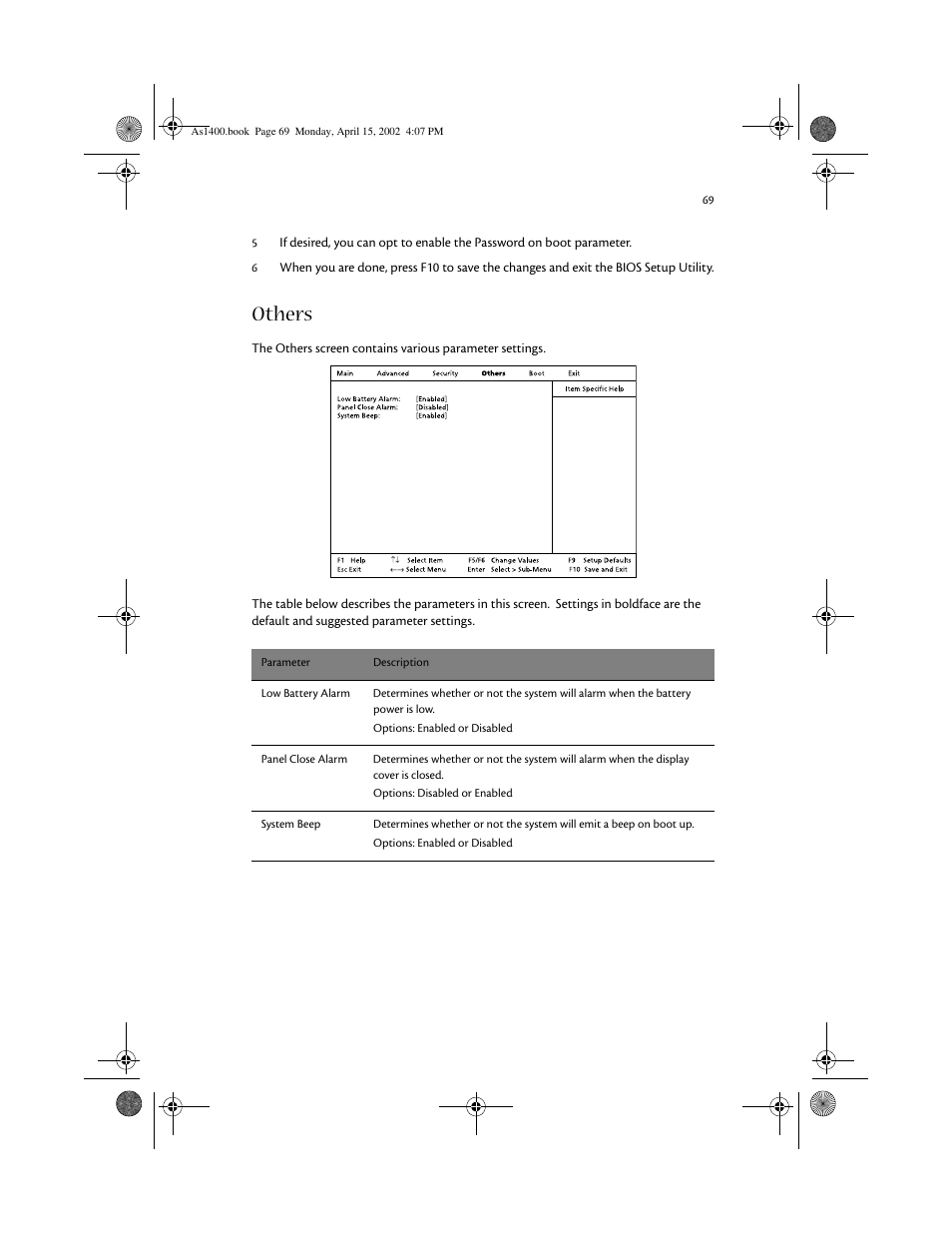 Others | Acer Aspire 1400 User Manual | Page 79 / 110