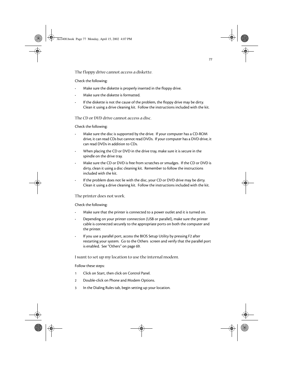 Acer Aspire 1400 User Manual | Page 87 / 110