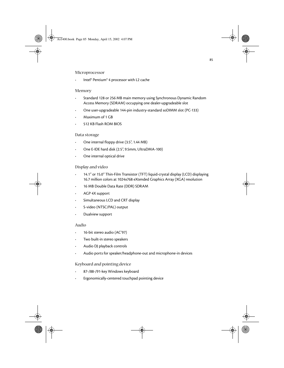 Acer Aspire 1400 User Manual | Page 95 / 110