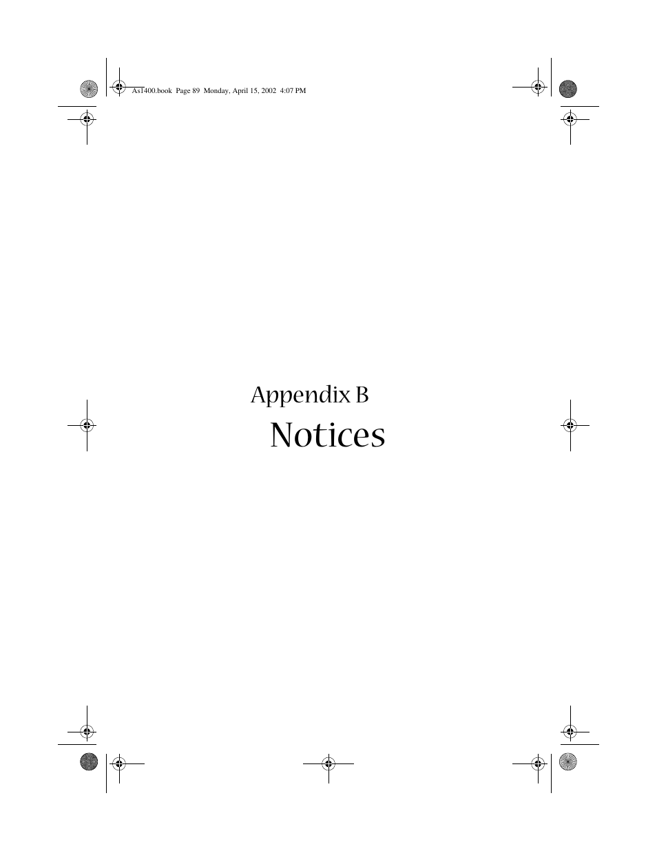 Appendix b notices, Notices | Acer Aspire 1400 User Manual | Page 99 / 110