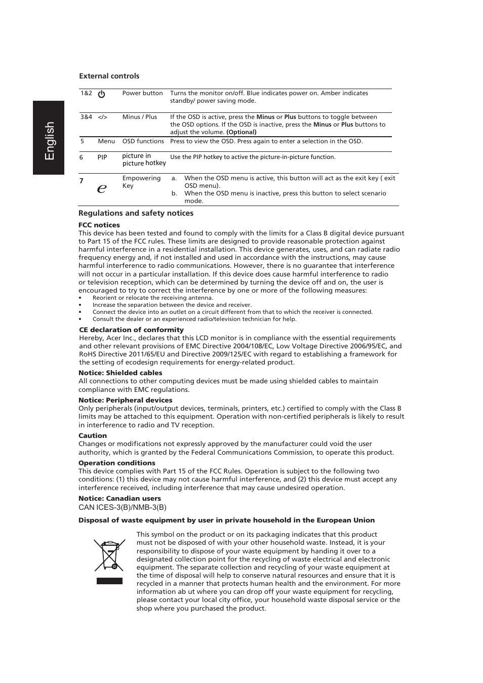 English | Acer K272HUL User Manual | Page 2 / 2