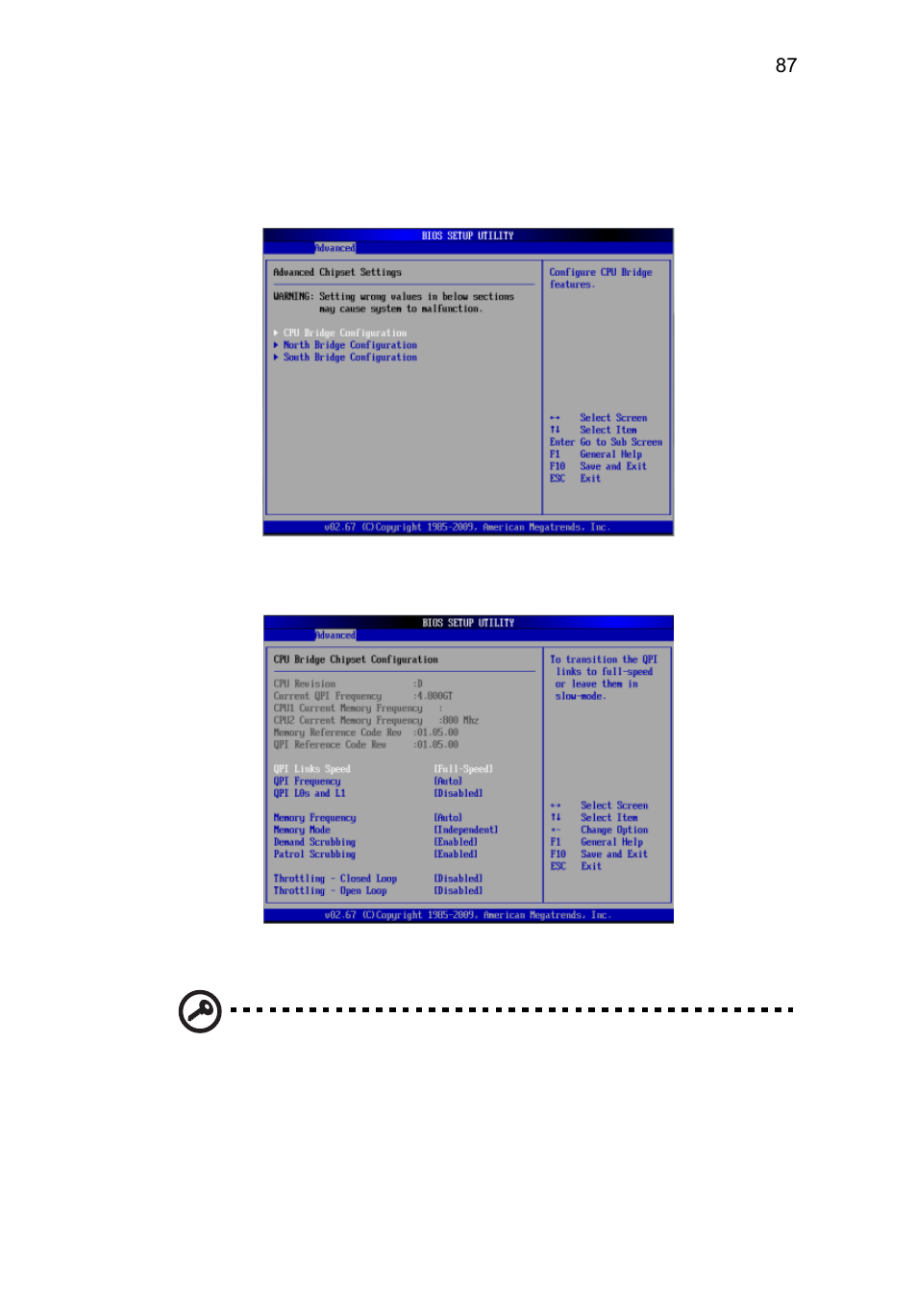 Advanced chipset control | Acer AR360 F1 User Manual | Page 103 / 188