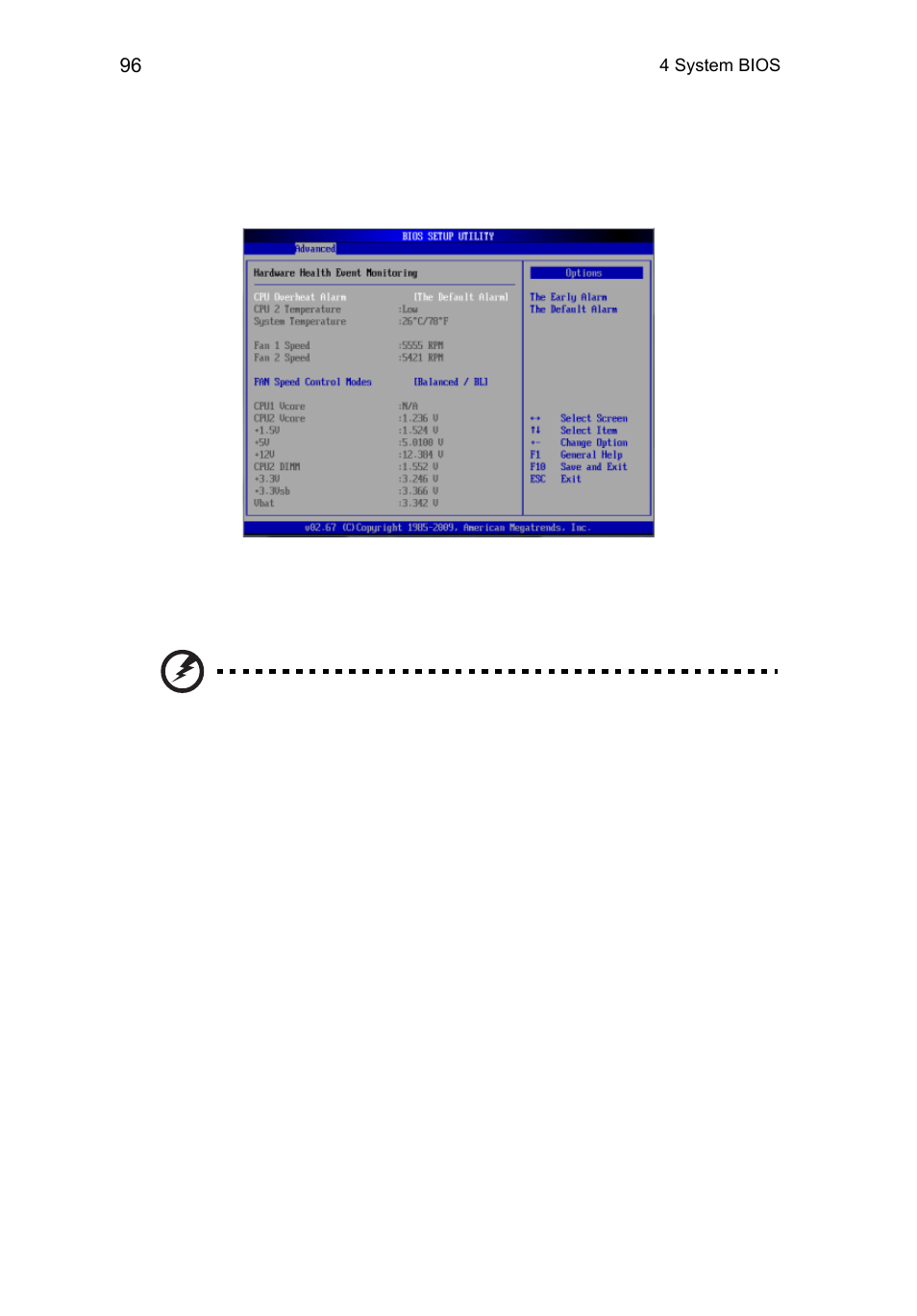 Hardware health configuration | Acer AR360 F1 User Manual | Page 112 / 188