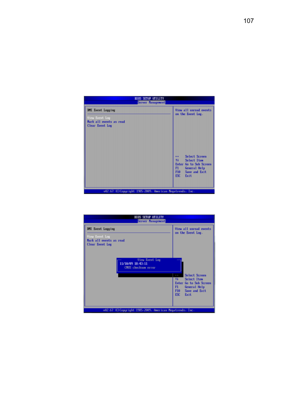 Dmi event logging | Acer AR360 F1 User Manual | Page 123 / 188