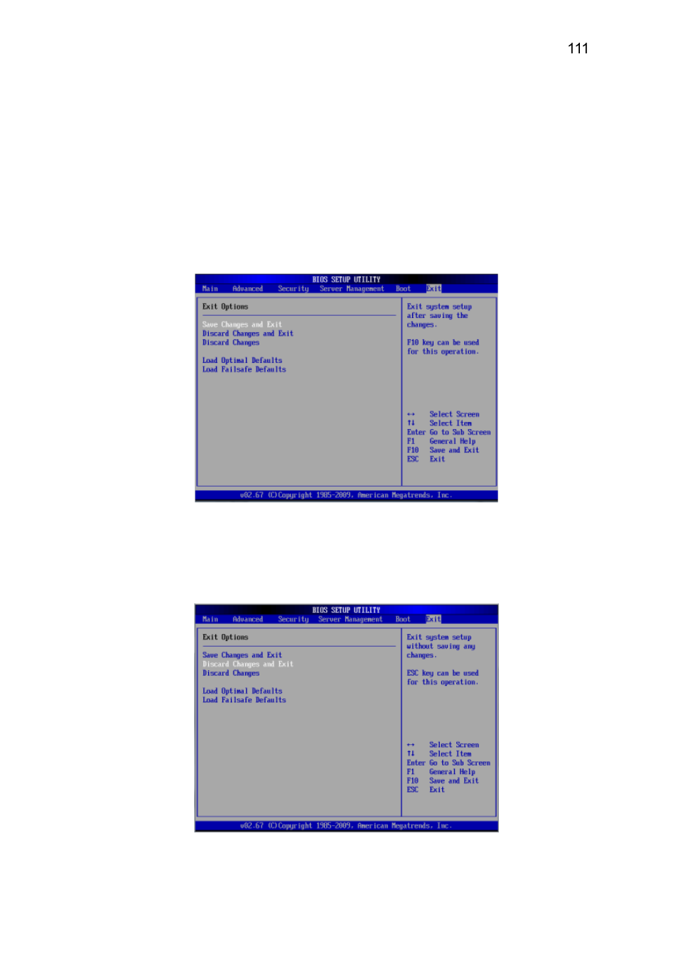 Exit | Acer AR360 F1 User Manual | Page 127 / 188