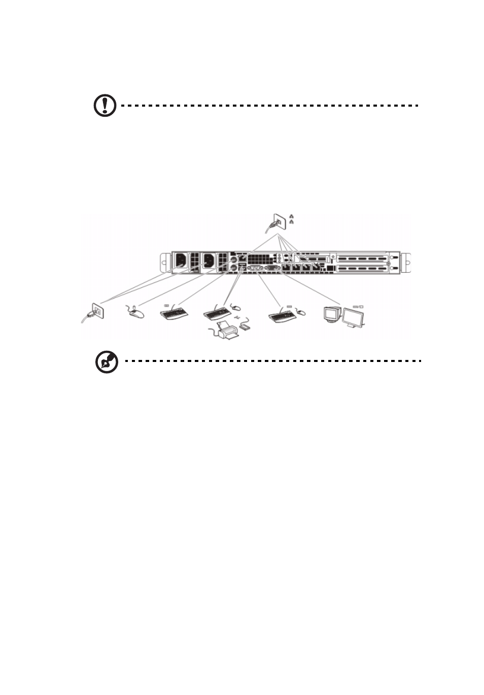 Connecting peripherals | Acer AR360 F1 User Manual | Page 35 / 188