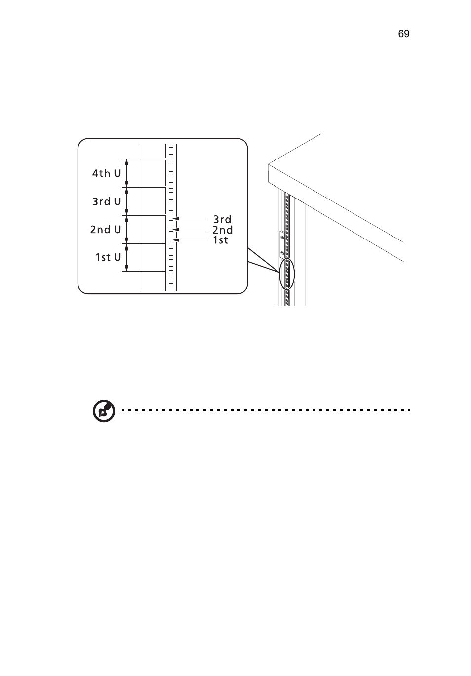 Vertical mounting hole pattern | Acer AR360 F1 User Manual | Page 85 / 188