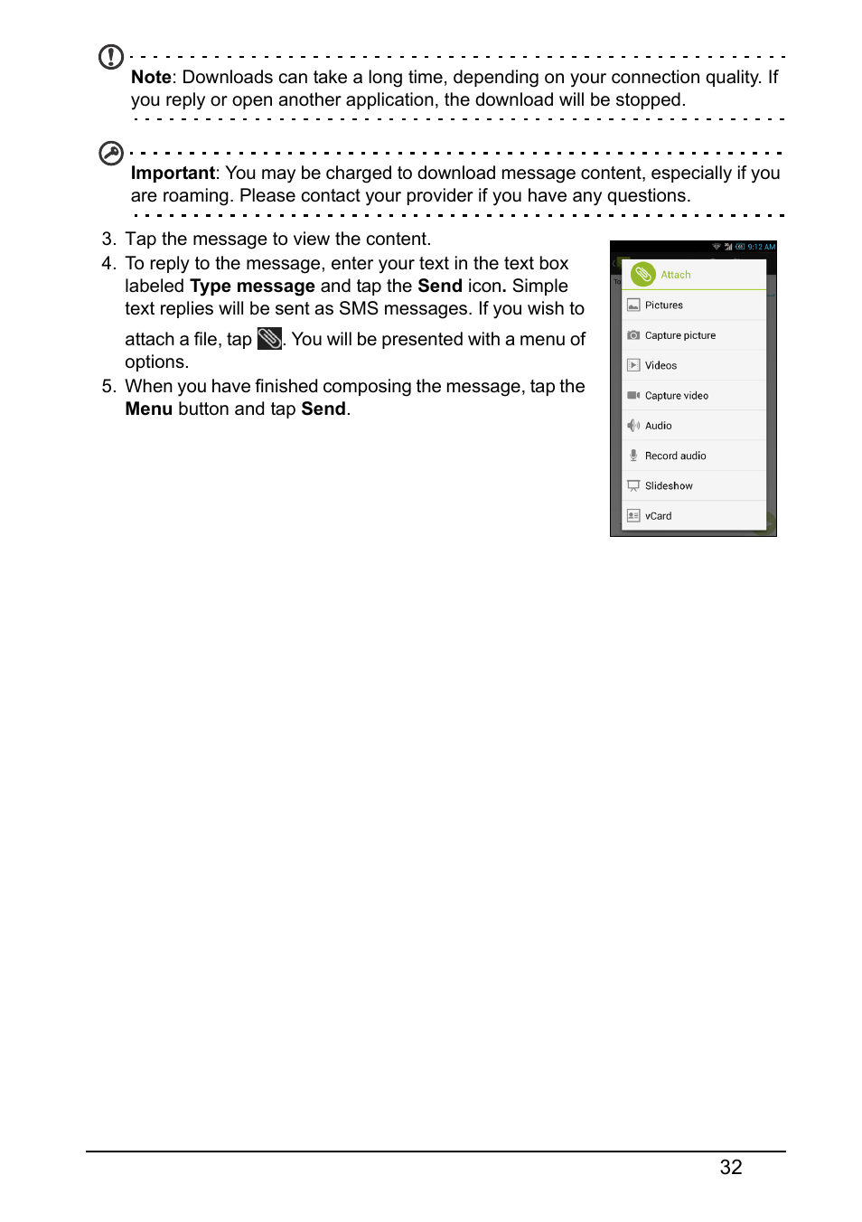 Acer S520 User Manual | Page 32 / 70