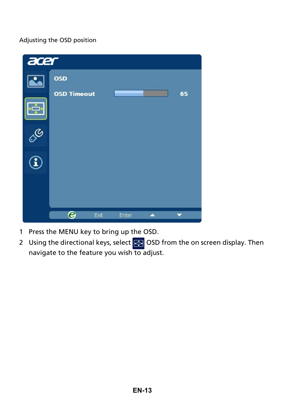 Acer H276HL User Manual | Page 22 / 29