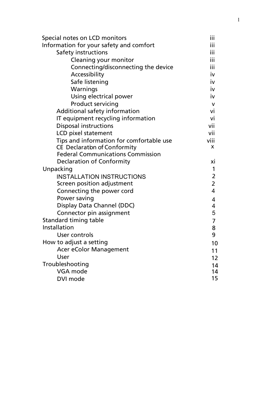 Acer B203H User Manual | Page 14 / 30