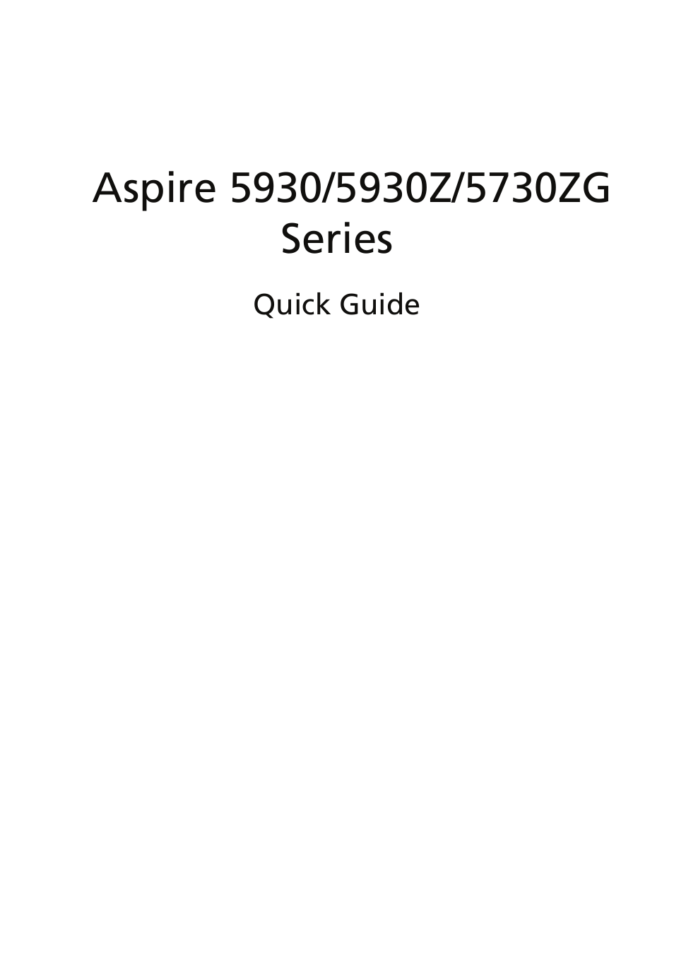 Acer Aspire 5730ZG User Manual | 15 pages