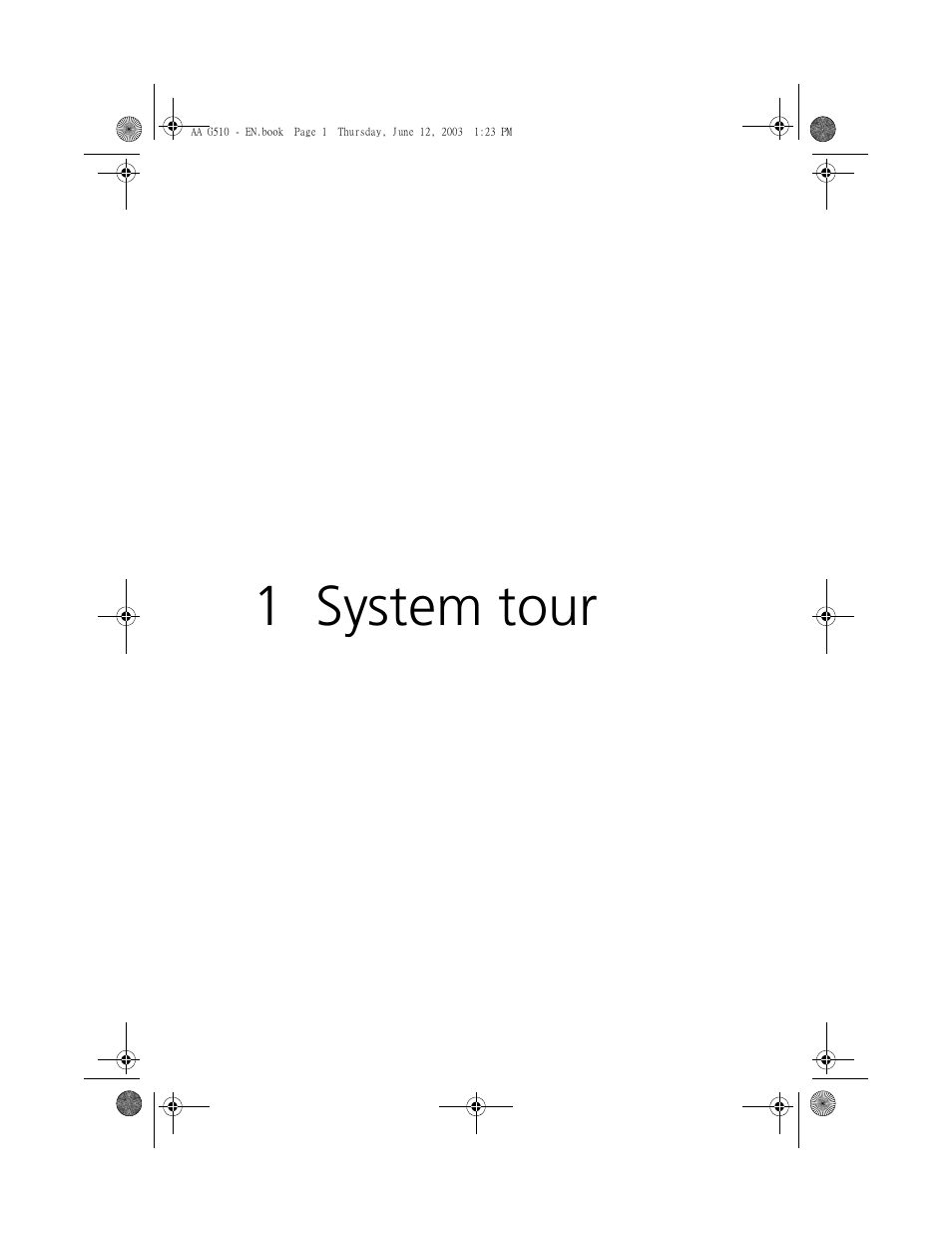 1 system tour | Acer Altos G510 User Manual | Page 13 / 158