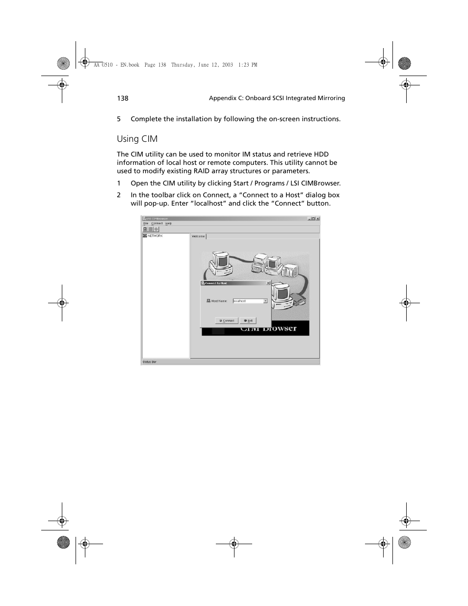 Using cim | Acer Altos G510 User Manual | Page 154 / 158