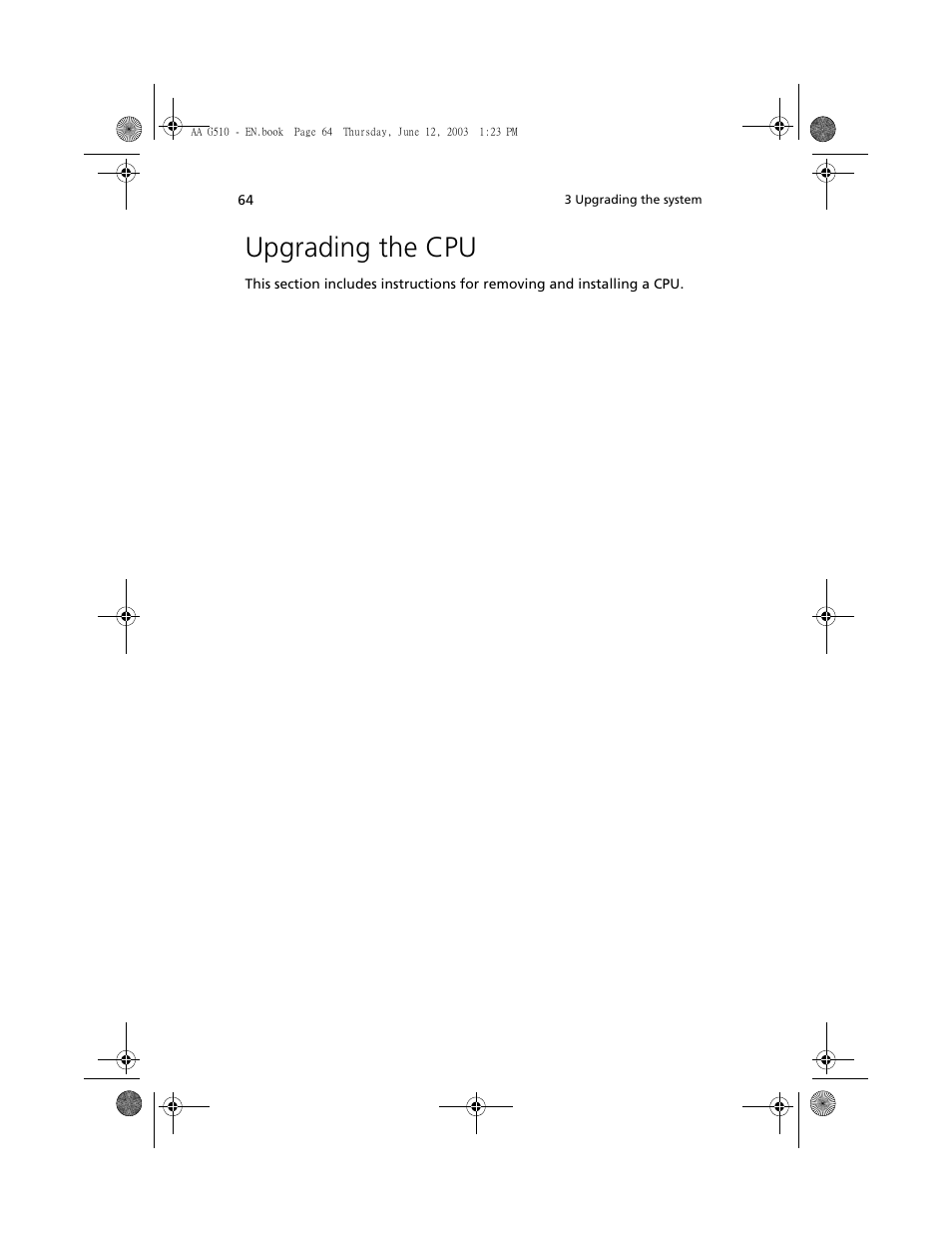 Upgrading the cpu | Acer Altos G510 User Manual | Page 76 / 158