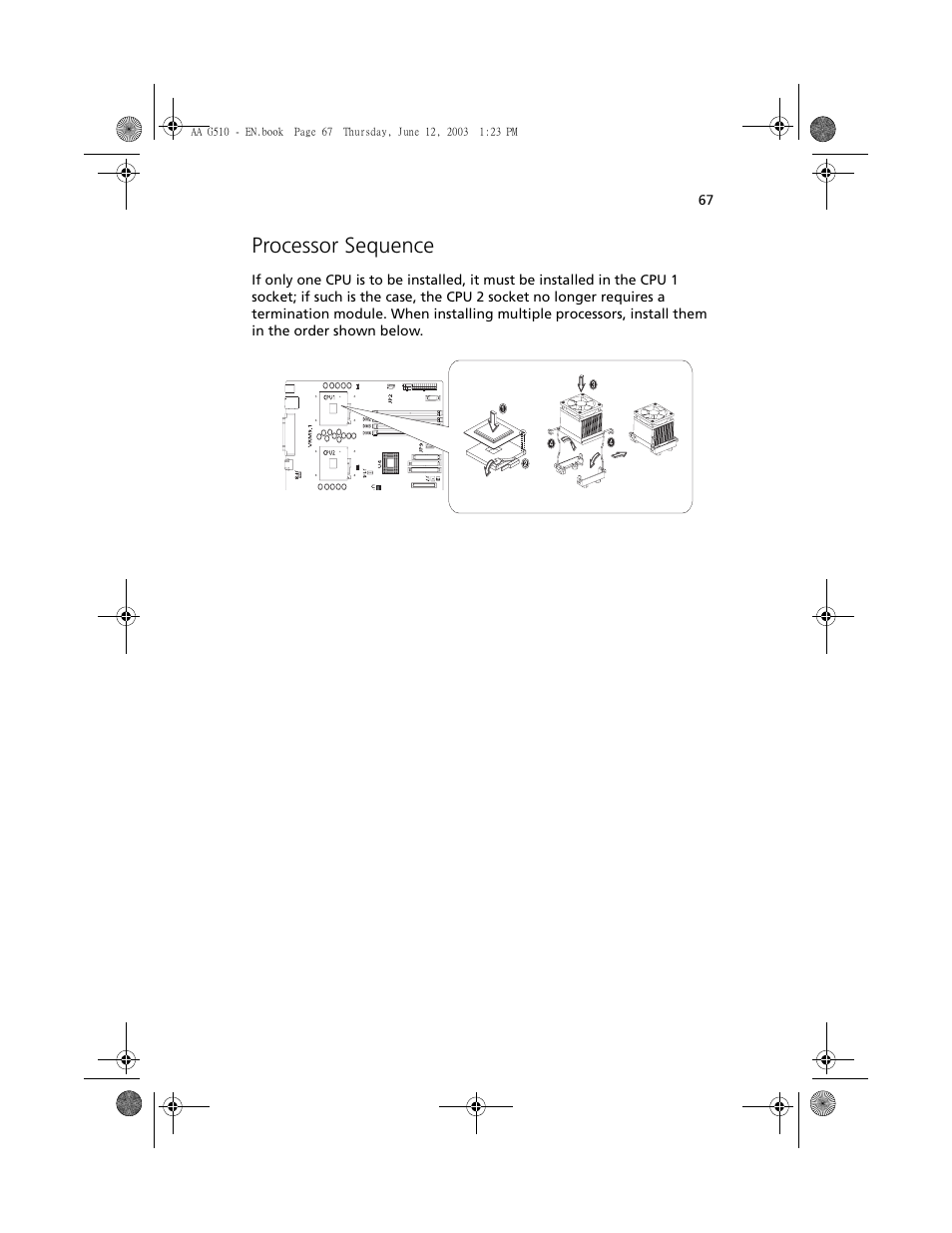 Processor sequence | Acer Altos G510 User Manual | Page 79 / 158