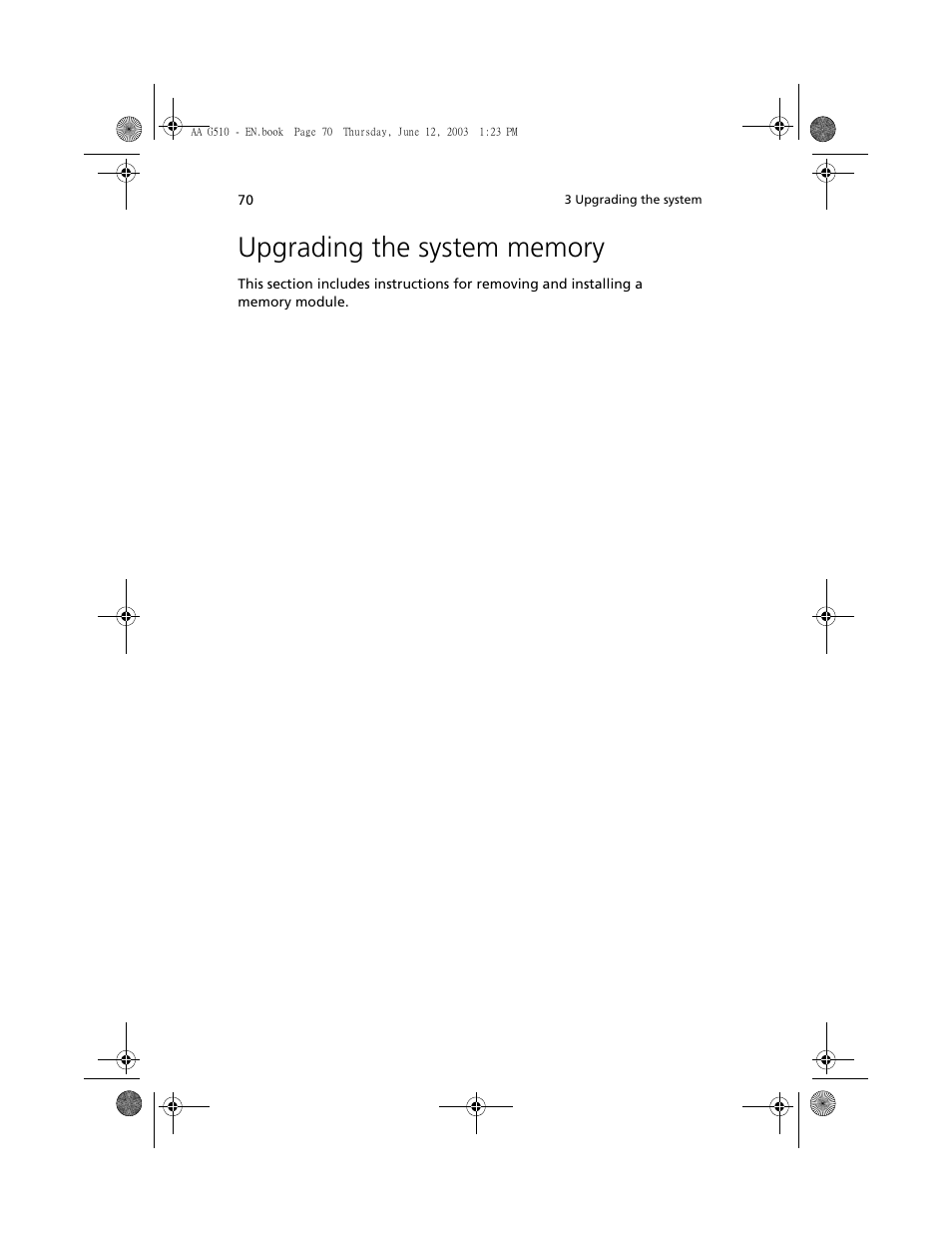 Upgrading the system memory | Acer Altos G510 User Manual | Page 82 / 158