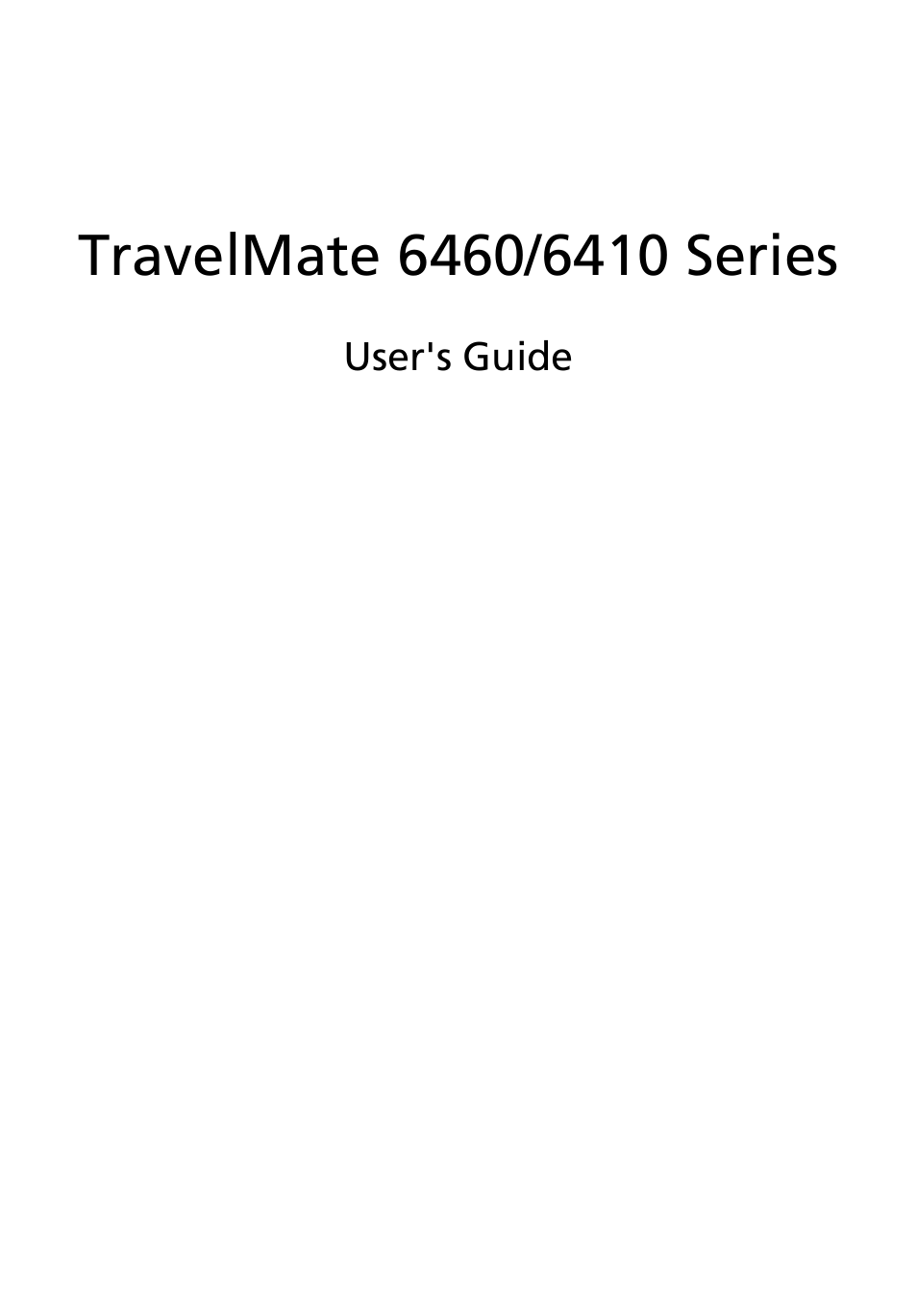 Acer TravelMate 6460 User Manual | 125 pages