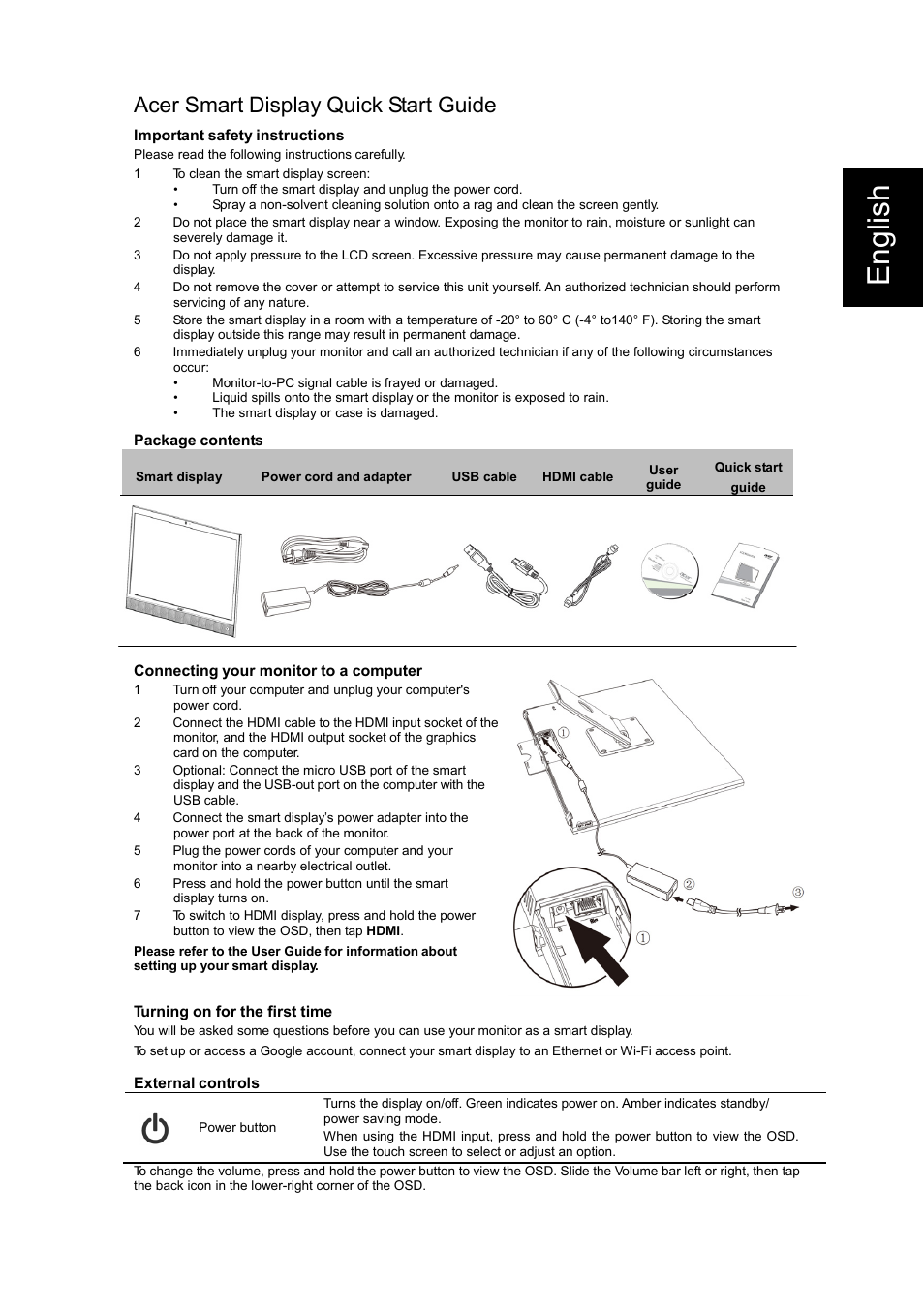 Acer DA220HQL User Manual | 5 pages