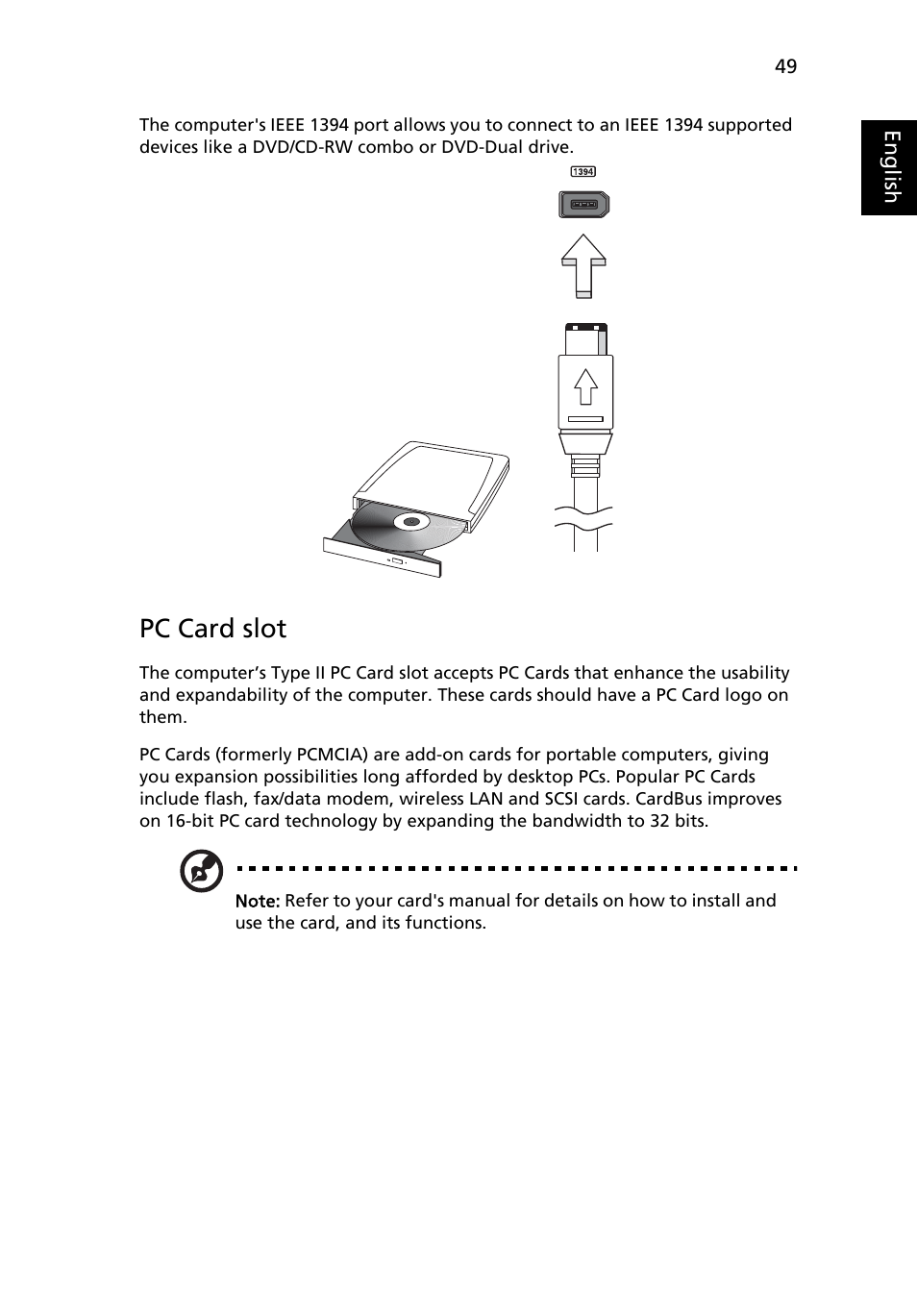 Pc card slot | Acer TravelMate C200 User Manual | Page 59 / 82