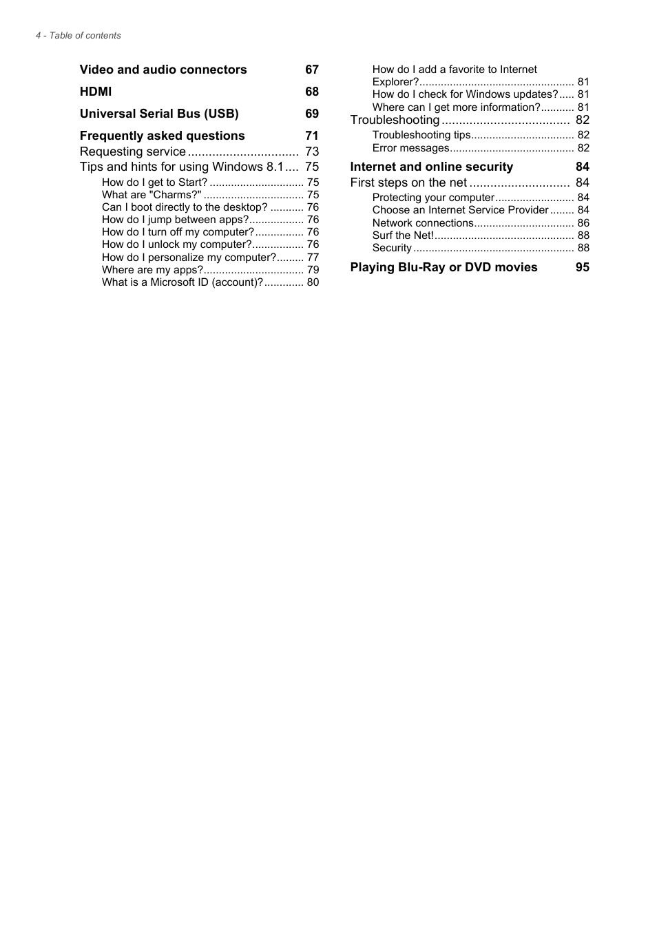 Acer Aspire E1-510P User Manual | Page 4 / 95