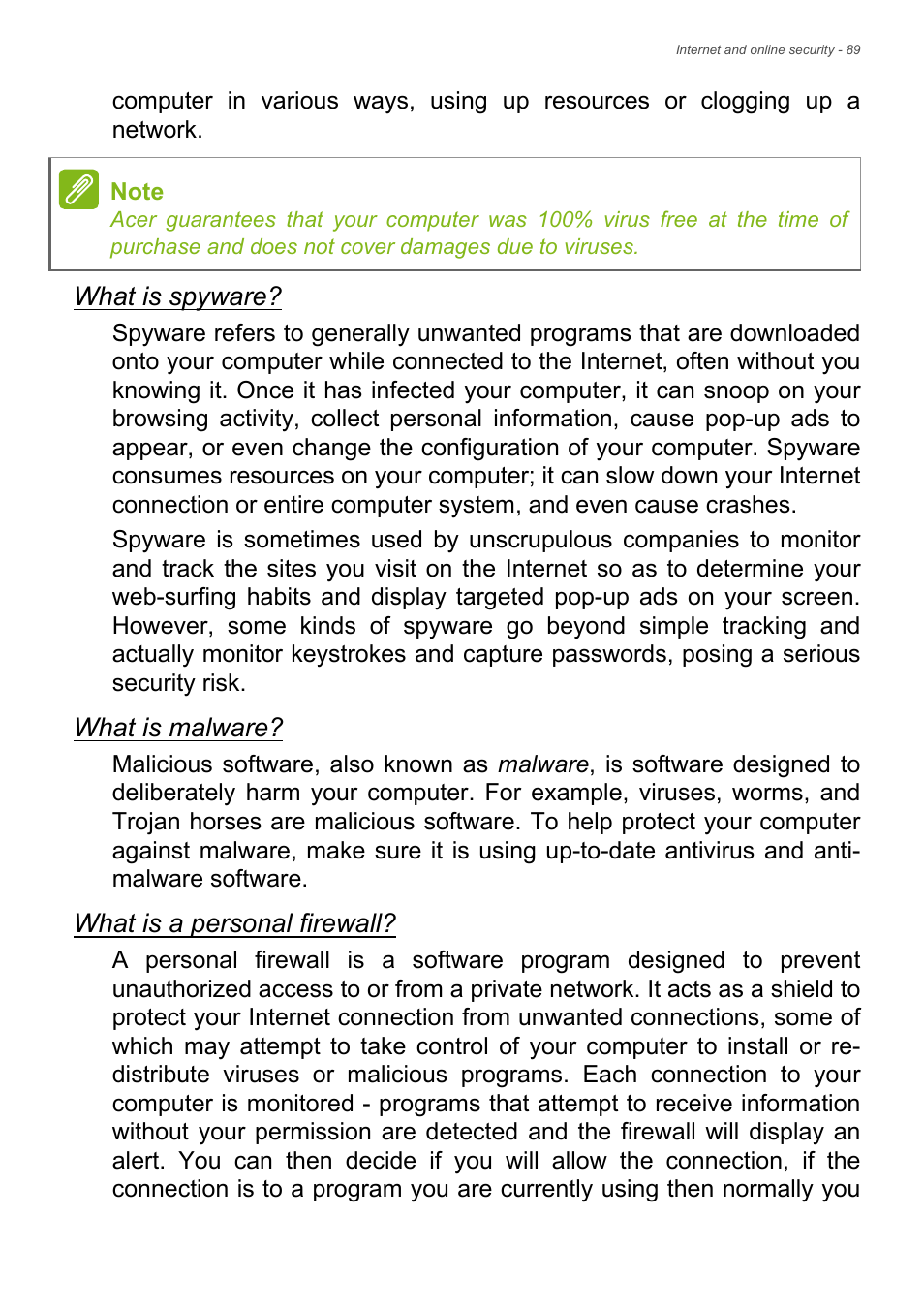 Acer Aspire E1-510P User Manual | Page 89 / 95