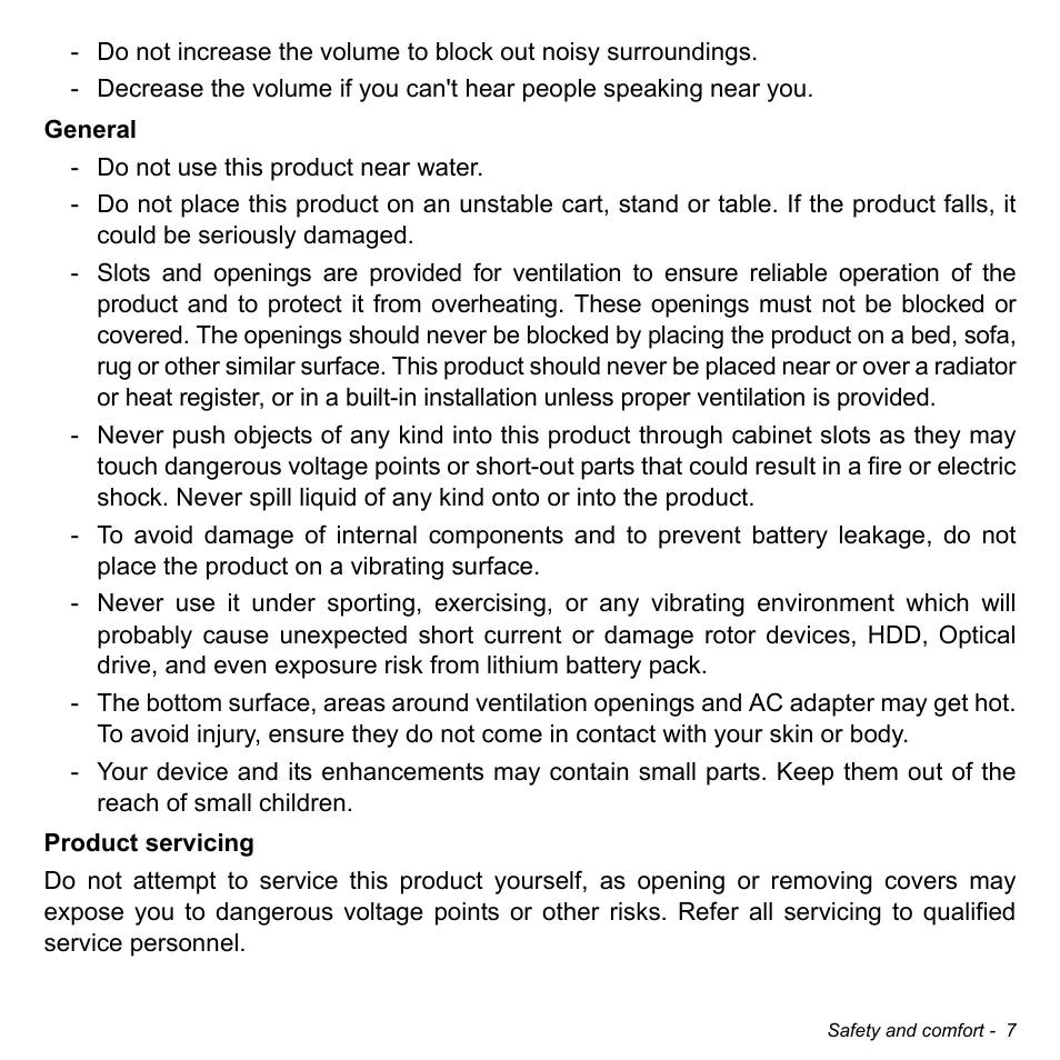 Acer W701P User Manual | Page 7 / 100