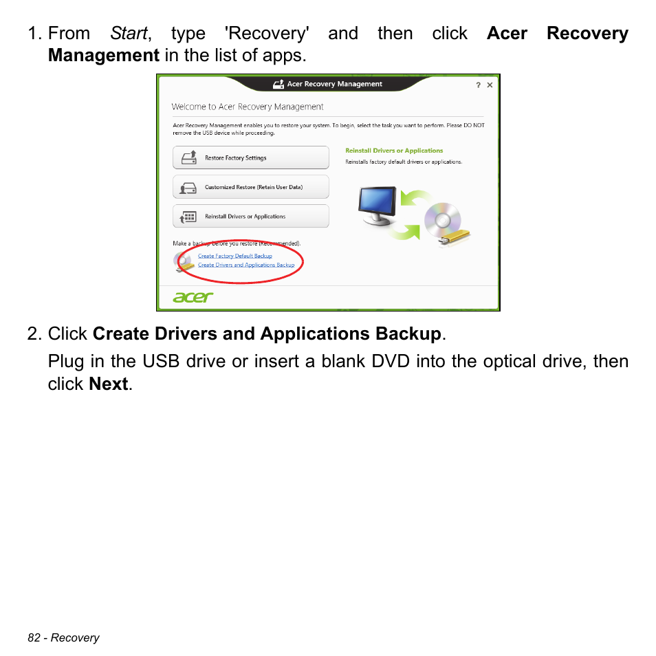 Acer W701P User Manual | Page 82 / 100