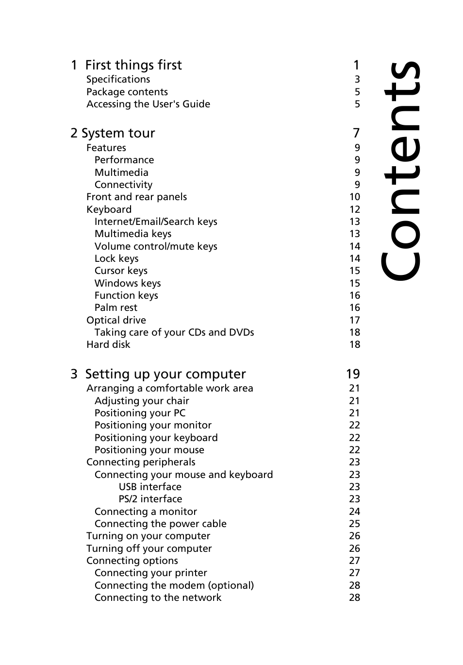 Acer Veriton 2800 User Manual | Page 5 / 88